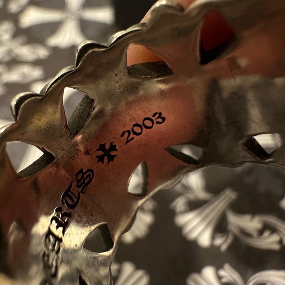 Chrome Hearts Silver Cemetery Cross Ring Size 10 - Picture 10 of 11